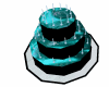 Teal and Black Cake