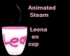 Leona on Coffee cup