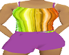 shorts rainbow & purple