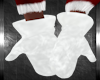 White Fur Mittens