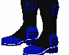 black white blue boots