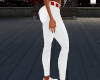 RL White W Red Belt Jean