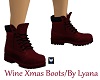 L / Wine Xmas Boots