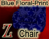 [Z]Blue Floral Chair