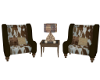 Cowhide Java Chat Chairs