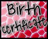 MrsxOx Birth certificate