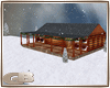 christmas cabin w snow