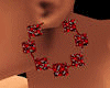 M~Red fire earrings