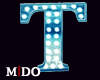 M! T Blue Letter Neon
