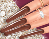 Brown Rings Nails