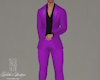 Modern Men's Suit Purple