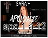 APOLOGIZE ( FRENCH )