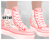 Pink Lacey Sneakers