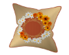 Orange Gold Daisy Pillow