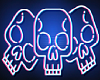 Wall Art Neon Skulls