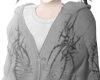 (F) grey custom hoodie