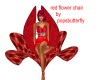 red flower chair