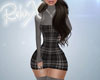 R | Plaid Dress - Grey