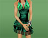 Green swirl dress