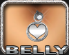 Silver Hart Belly Ring