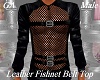 Leather Fishnet Belt Top