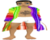 robe n shorts m rainbow