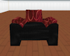 black red couch poseless