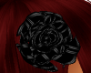 Black Rose Hair Flower