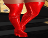 leather red boot