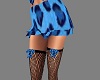 blue leapard skirt