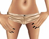 Leather Hot Pants -gold