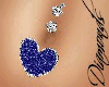 Blue Heart Belly Ring