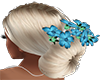 Dacy Hair/Teal Flowers