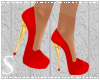 !S! Red w/ Gold Heels