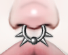 silver spiked septum f