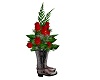 Wedding Boot Flower Red