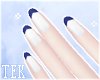 [T] Nails navy tips