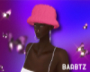 b <3 pink fluffy hat