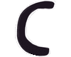 C Letter (Black/White)