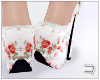 K" Floral heels