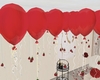 red rose balloons