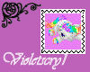 rainbow horse stamp