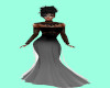 TEF BLACK TO WHITE GOWN