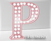 H. Pink Marquee Letter P