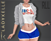 LK|USA SHORTS SET RLL