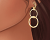 Gold Round Earrings