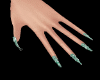 3D Turquoise Gem Nails
