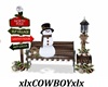 Christmas Snowman Bench