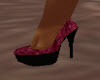 burgundy/black heels