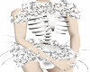 Skeleton w White Roses
